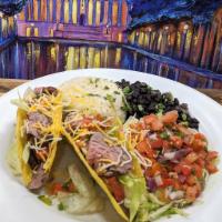 Grilled Steak Taco · Choice of Two …
Hard Corn, Soft Corn or Soft Flour
Served with Lettuce, Tomato, Beans,
Chees...