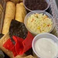 Kids Taquitos Meal · 2 Taquitos, choice of cheese or chicken on Corn or Flour Tortilla
Side of Mexican Rice
Side ...