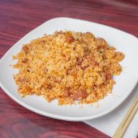 Kimchi & Spam Fried Rice · Stir fried rice.