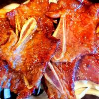16. La Style Gal Bi 쪽 갈비구이 · Grilled beef, short ribs in Korean BBQ sweet soy sauce.