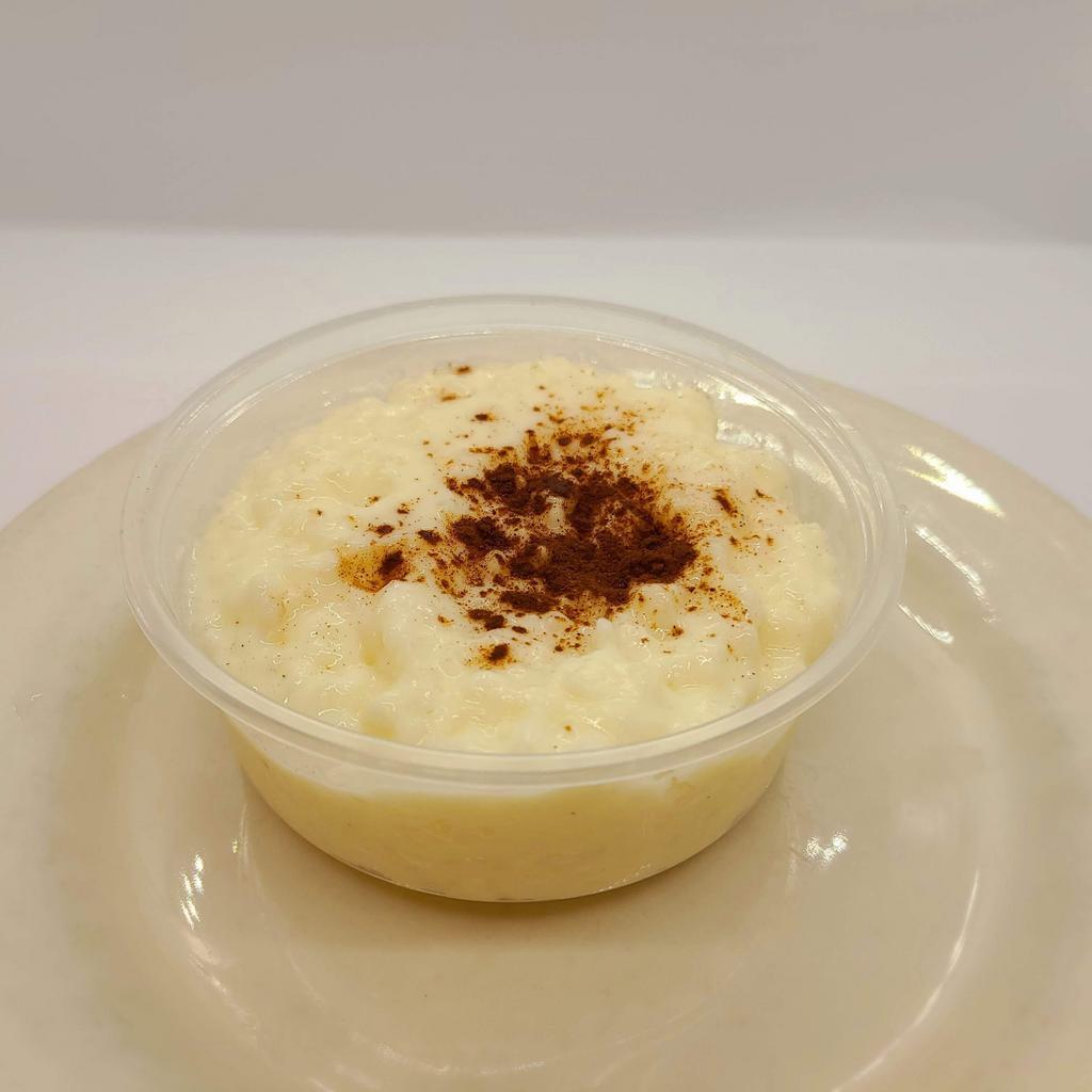 Rice Pudding · Sweetened creamy rice.