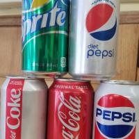 Can Soda · Coke, diet coke, sprite, root beer. 12oz. can