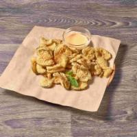 Fried Pickles · Generous portions. Served with your choice of dressing!