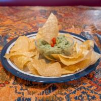 Guacamole and Chips · A creamy dip made from avocado.
