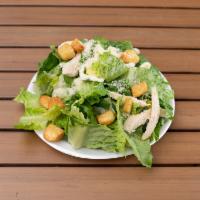 Caesar Salad · Romaine lettuce, croutons, Parmesan cheese, hard boil egg, tossed with caesar dressing. Side...