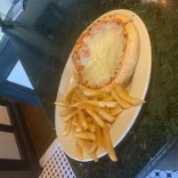 Kids Cheese Pizza · Served with French Fries