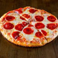 Classic Pepperoni Pizza · Organic tomato sauce, fresh shredded mozzarella and pepperoni.