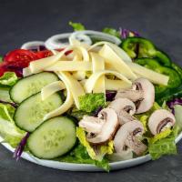 Garden Salad with Fries and Beverage Combo Meal · Iceberg and romaine lettuce mix with red cabbage, cucumber, tomatoes, green peppers, mushroo...