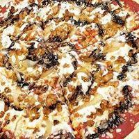 Uncle Buck Pizza · House-made bacon, caramelized onions, topped with rosemary, balsamic glaze.