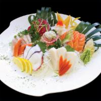 Sashimi Deluxe · 20 pieces of sashimi chef's choice.