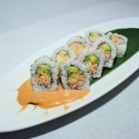Spicy California Roll · Spicy crab mix, avocado, cucumber, and spicy mayo.