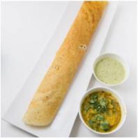 Chicken Dosa · Rolled and stuffed with barbequed chicken with potatoes and onions.