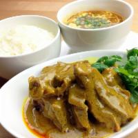 56. Curry Brisket Set meal  咖喱牛腩定食 · Summering point half in spices fermented bean paste garlic shallot puree daze with rich coco...