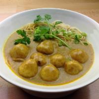 74. Curry Fish Ball Ramen 咖喱魚蛋拉麵 · Coconut cream nutty India curry spice slow cook golden fishball on flavorful curry soup rame...