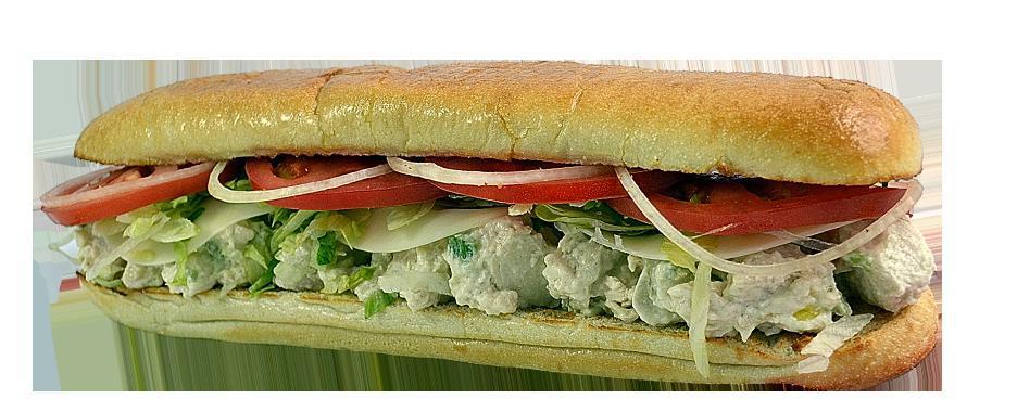 Chicken Salad Sub · Salty Sherman all white meat chicken blended with Hellman's real mayonnaise and provolone.