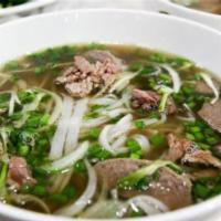 Pho Dac Biet Soup · Rice noodle with thinly sliced beef, beef brisket and beef meatballs in delicious beef broth...