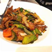 Szechaun Style Twice Cooked Pork · Hot and spicy. (Pork Belly)