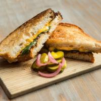 Grilled Cheese · Cheddar, Gruyere, Bacon Jam &  Baby Kale.