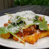Potato Gnocchi Bolognese · Beef & Pork, Baby Kale, Grana Padano