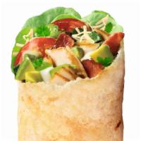 Baja Chicken Bacon Ranch · Chicken and bacon with grilled onions, avocado, romaine, cilantro, pepper jack, and jalapeno...