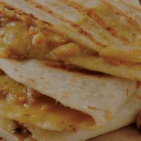 Quesapita & Protein · Pita bread filled with your choice of cheese and choice of protein, grilled and cut into sli...