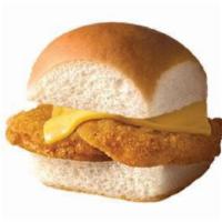 Chicken Ring Slider · Made with all-white meat chicken.