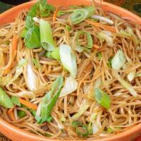 Vegetable Hakka Noodles · A popular Indo-Chinese noodle preparation, stir fried with shredded vegetables.