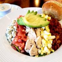 Canyon Cobb Salad  · Iceberg and romaine blend with roasted chicken breast, smoked bacon, boiled eggs, tomato, av...