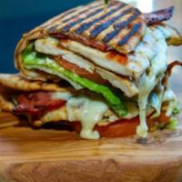 Grilled Chicken Club · Grilled chicken, lettuce, tomato, gluten free turkey bacon, mayo and non-fat mozzarella