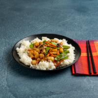 CS2. Pad Scallop · Stir fried scallops with snow peas, mushroom, baby corn and carrots in brown sauce.