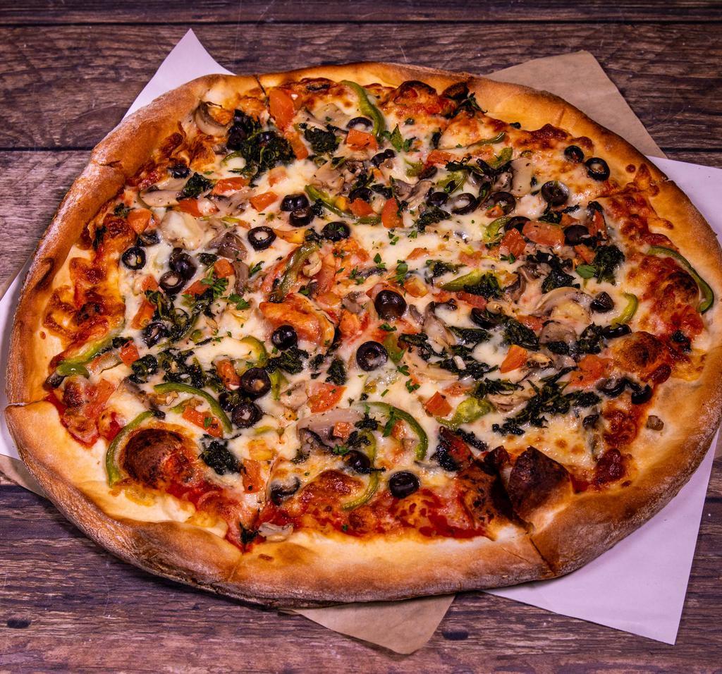 Veggie Combo Pizza · Loaded with all the veggies.