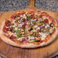 Deluxe Pizza · Pepperoni, sausage, mushroom, red onion and green pepper.