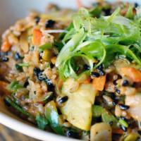Rice Masala · White or brown rice, onion, pepper, carrot, yellow squash, cilantro and scallion in masala s...