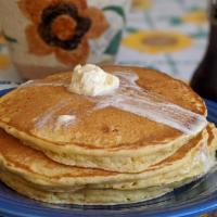 Pancakes · Fluffy pancakes like Rosie's dad used to make. 2 or 3 pieces. Served with butter and syrup o...
