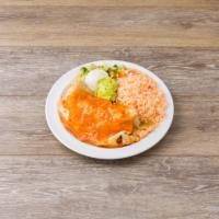 Burrito Texano - Chicken · Shredded chicken. Served with guacamole and sour cream.