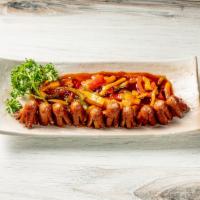 Sausage ソーセージ · Japanese sausage and green peppers with sweet & sour sauce.