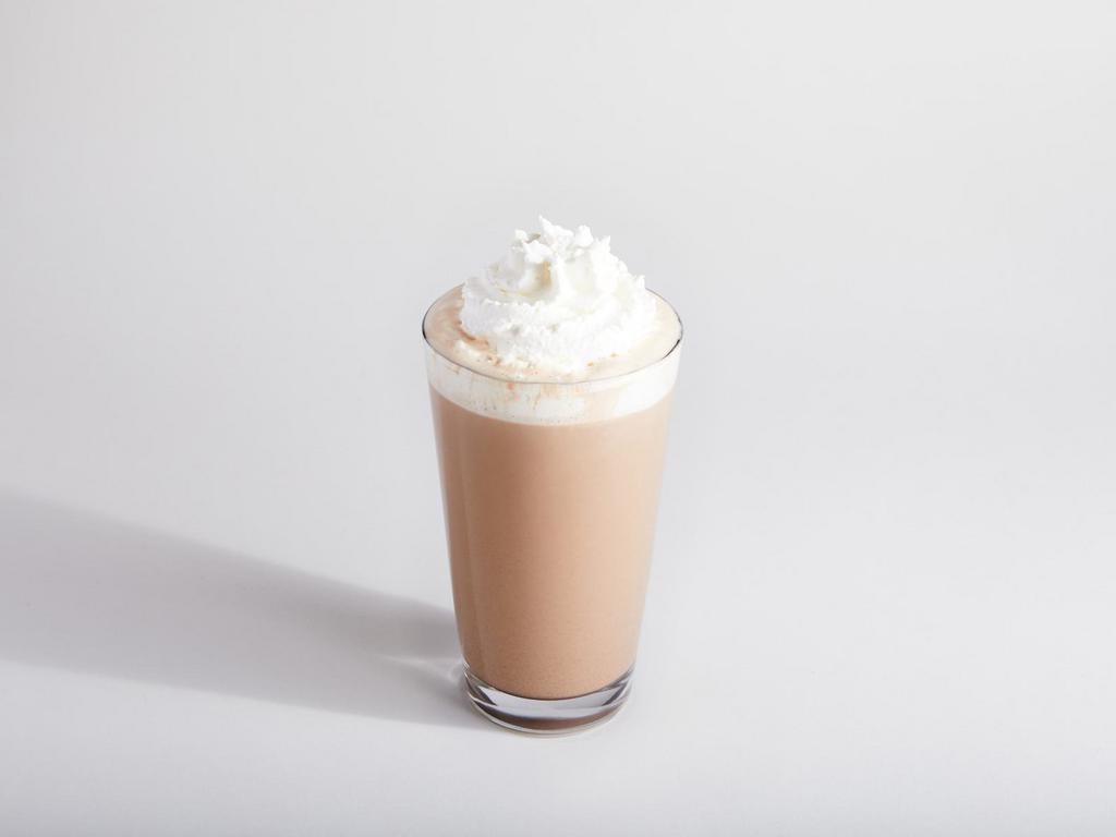Mocha · A perfect mix of espresso, cocoa, and steamed milk topped with whipped cream. We dare you not to drink it in one gulp.