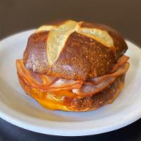 Pretzel Bun Sandwich - Turkey & Cheese · Turkey and Cheese