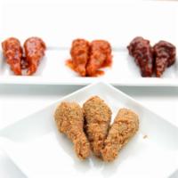 Vegan Wings (four) · 4 Vegan Drummies - Available in BBQ, Buffalo, Thai Chili, and Fried
Please write preference ...