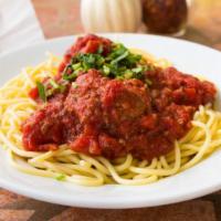 Spaghetti with Meatballs A La Carte · A la carte comes with two meatballs with the spaghetti and two pieces of garlic bread