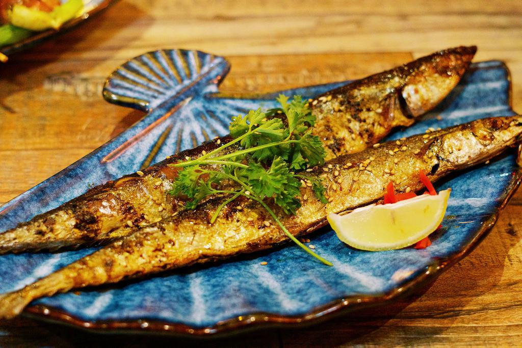 33. Grilled Mackerel-Pike (1 Piece) · Grilled whole bone-in mackerel.