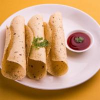 Papad Salsa · Aka papadum. Thin, crisp, round flatbread from the Indian subcontinent. Cooed over tandoor o...