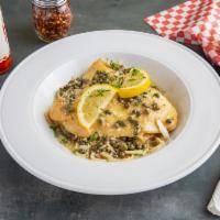 Chicken Piccata  · Sauteed chicken breast with capers, lemons, white wine sauce. 