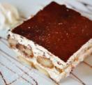 Tiramisu  · Layers of espresso drenched ladyfingers separated by mascapone cream and dusted with cocoa p...