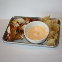 Beer Cheese Dip with Pretzels Beer · Beer cheese dip made with fat tire, hot pretzels.