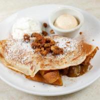 Sweet As Apple Pie  · Apple compote, roasted walnuts, brown sugar, and cinnamon.  Served with vanilla bean ice cre...