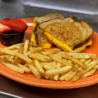 Kids- Grilled Cheese · American Cheese, French Fries and Fruit
Included Choice of Kids Drink