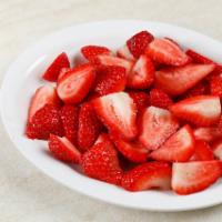 Side - Fruit All Strawberries · Pineapple, Strawberries, Cantaloupe, Honeydew, Grapes and Seasonal Fruit.   Fruit will Chang...