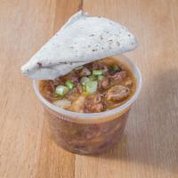 Green Chile Stew · Tender pork, autumn roasted green chile, baby red potatoes, tomato, onion. Served with a war...