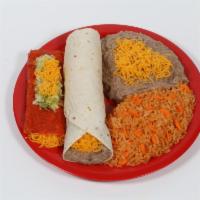 #6. Bean Burrito and Enchilada Combination · 1 Bean and cheese burrito. 1 enchilada choice of shredded beef (cooked with bell pepper, oni...